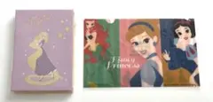 ディズニープリンセス　メモ帳　クリアファイル