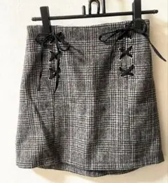 【INGNI】チェック柄サイドレースアップミニスカート Mサイズ