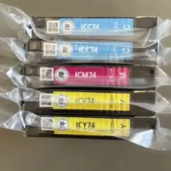 EPSON 純正インク　ICY74.ICCI74.ICM74 5本セットのサムネイル