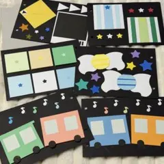 アルバム 全12P アルバム仕掛け ハンドメイド 誕生日 サプライズ 青ver