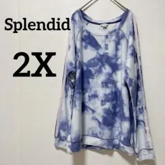 Splendid【2X】タイダイ柄トレーナー スウェット ルームウェア
