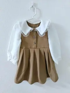 入園式　結婚式　襟付きワンピース　フォーマル