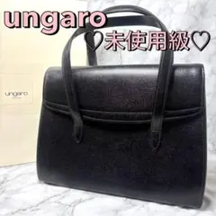 【箱付き♡未使用】ウンガロ ハンドバッグ 本革 黒 冠婚葬祭 オケージョンバッグ