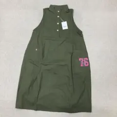 新品❤️ PERSON'S デニムワンピース　ノースリーブ　Sサイズ　カーキ