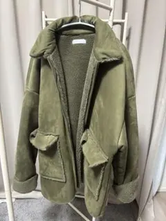 オリーブグリーン ムートンコート