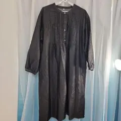 【いいねセール】ダークブルーー長袖ワンピース XL新品未使用