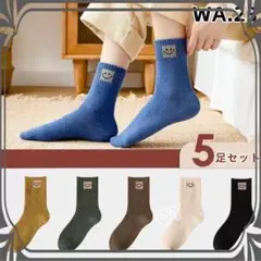 WA23 暖かい 裏起毛 5足組 ソックスうさぎ あったか靴下 桐灰 [LbT0