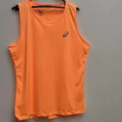 アシックス　ノースリーブ　タンクトップ　オレンジ　XL スポーツウェア