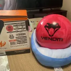 土日値下げ中！！【サンディング】MOTIV ハイパーべノム 15P ABSオンライン ボール：BLACK VENOM