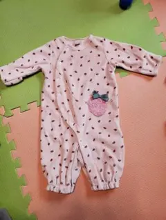 petitmain いちご柄　2wayロンパース