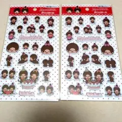 モンチッチ キャラクターシール 2枚セット　ぷくっとシール　もんちっち