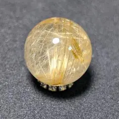 あいこす様専用　一点物 ゴールド タイチンルチル 13ミリ 極太金針入り水晶