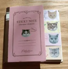 付箋　猫　５柄
