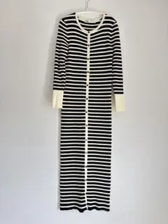 ZARA ボーダー柄ニットワンピース　S