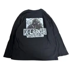 ロンT X-LARGE バックプリント　アニマル　コットンブラック　古着　8Baのサムネイル