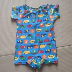 ミキハウス　ホットビスケッツ　ビーンズくん　総柄　水着　80