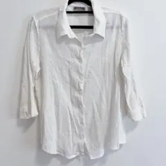 SHAVER LAKE 【L】ホワイト　白　五分袖シャツ