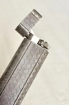 Cartier ヴィンテージガスライター 格子柄シルバー 火花確認済み
