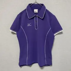 【ミズノ】バドミントン ポロシャツ パープル　M 練習着