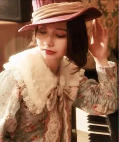 新品タグ付き★アクシーズファム★ リボンレースファーティペットキナリ