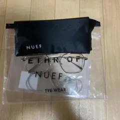 NUEF×:ETHROF 別注アイウェア　シルバー　チェーン付き