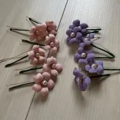 花モチーフ 髪飾り 6個✖️2セット