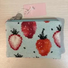 ラブラリーバイフェイラー ストロベリードット　ティッシュポーチ ペールグリーン