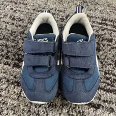 asics キッズ スニーカー ネイビー×ホワイト　17cm