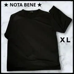 NOTA BENE ブラック長袖力 ットソー長袖Tシャツ XL 大きいサイズのサムネイル