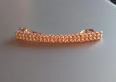 ピンクゴールドクリアストーン　ヘアピン