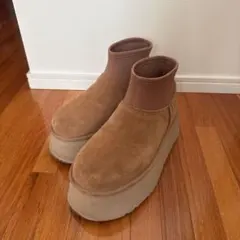 【大特価】厚底UGG ブラウン ムートンブーツ 24cm