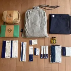 ANAファーストクラス パジャマアメニティオリーブオイル他13種17品全て未開封