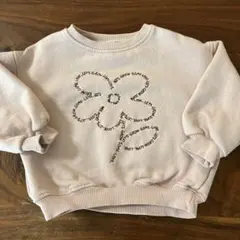 ZARA 薄いピンク トレーナー　98