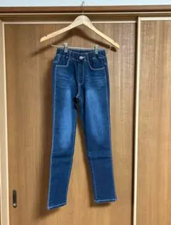 bpKIDS ダークブルー ハート型ポケット スキニーパンツ 150サイズ