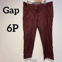 Gap 【6P】パンツ バーガンディ スラックス シンプル 仕事着 カジュアル