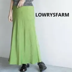 LOWRYS FARM シワサテン マーメイドスカート グリーンのサムネイル