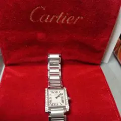 Cartier タンク フランセーズ ダイヤベゼルゴマ1有りのサムネイル