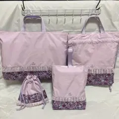 レッスンバッグなど4点セット女の子 入園入学セットさくらんぼ 小花柄 no8