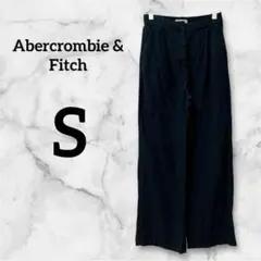 Abercrombie&Fitch【S】ダークネイビー ワイドパンツ ボトムス