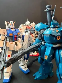 ガンプラ完成品】HG ケンプファー 全塗装ウェザリング ＆ ガンダムNT-1