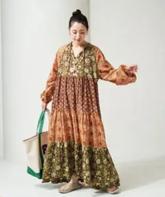 シャケ太郎様専用】Freada パッチワークリメイク キャミワンピース