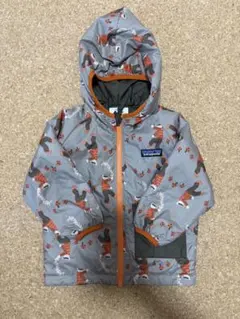 patagonia 動物柄フード付きリバーシブルアウター