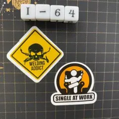 防水ステッカー　溶接工　建設電気技師　消防士　アメリカン　英語　標語　I-64