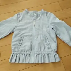 水色 フリル付きジャケット 100cm