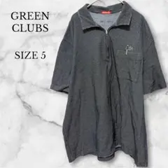 グリーンクラブ ポロシャツ Tシャツ ブラック ハーフジップ スヌーピー
