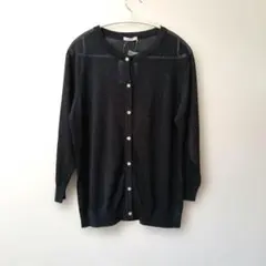 新品CINEMACLUB8分袖シアーカーディガンLLUVカット接触冷感ハニーズ