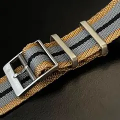 アジャスタブル シングルパスNATOベルト ストライプ 22mm