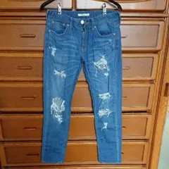 AZUL basic ダメージデニムパンツ S