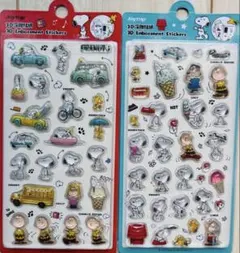 【ラスト♡】海外　正規品　スヌーピー　3D立体シール　２枚セット