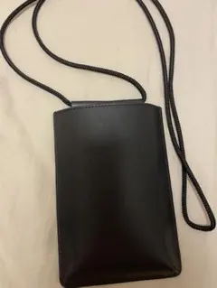 レザー スマホショルダーバッグ ブラック